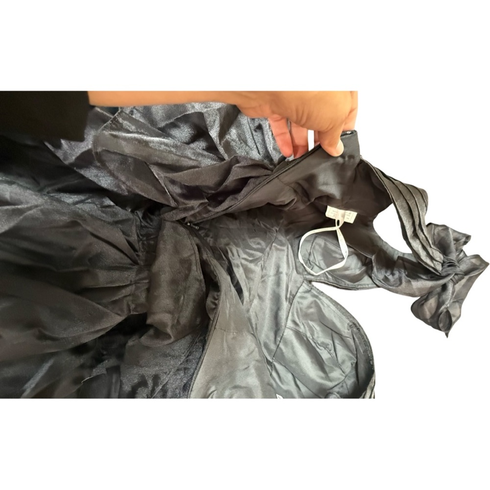 Ceremony Gown – Gothic Ruffle Dress with Slit & Bows” NWOT-Small - Picture 16 of 17